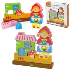 Viga Toys Viga Wooden Magnetic Blocks Little Red Riding Hood Set 10 Elements