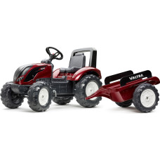 Falk Red Valtra S4 Pedal Tractor with Trailer for 3 years