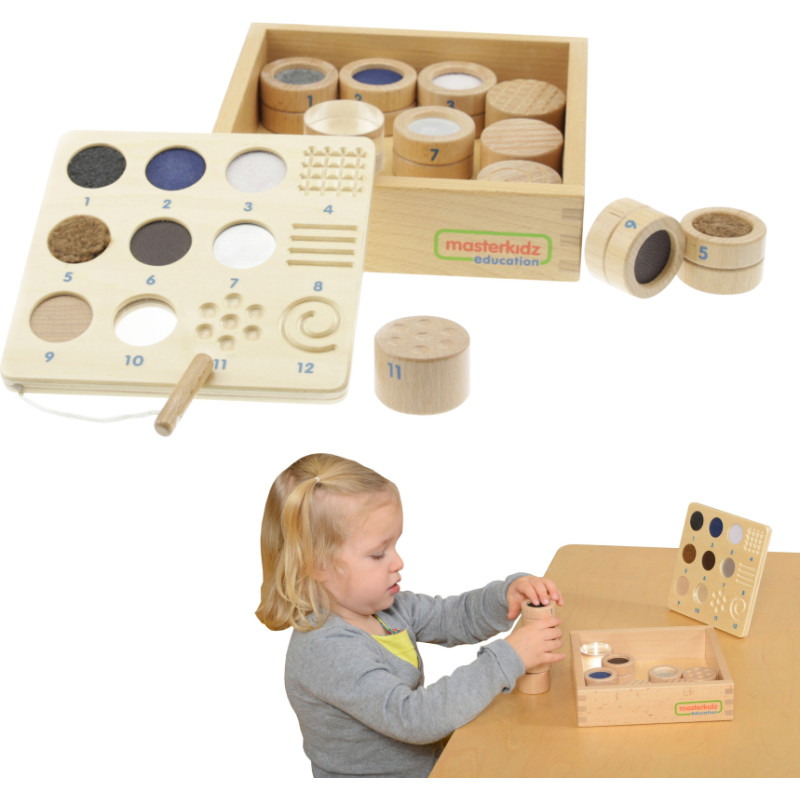 Masterkidz Zgaduj Dotykiem Materiał I Faktura 12 Elementów Montessori