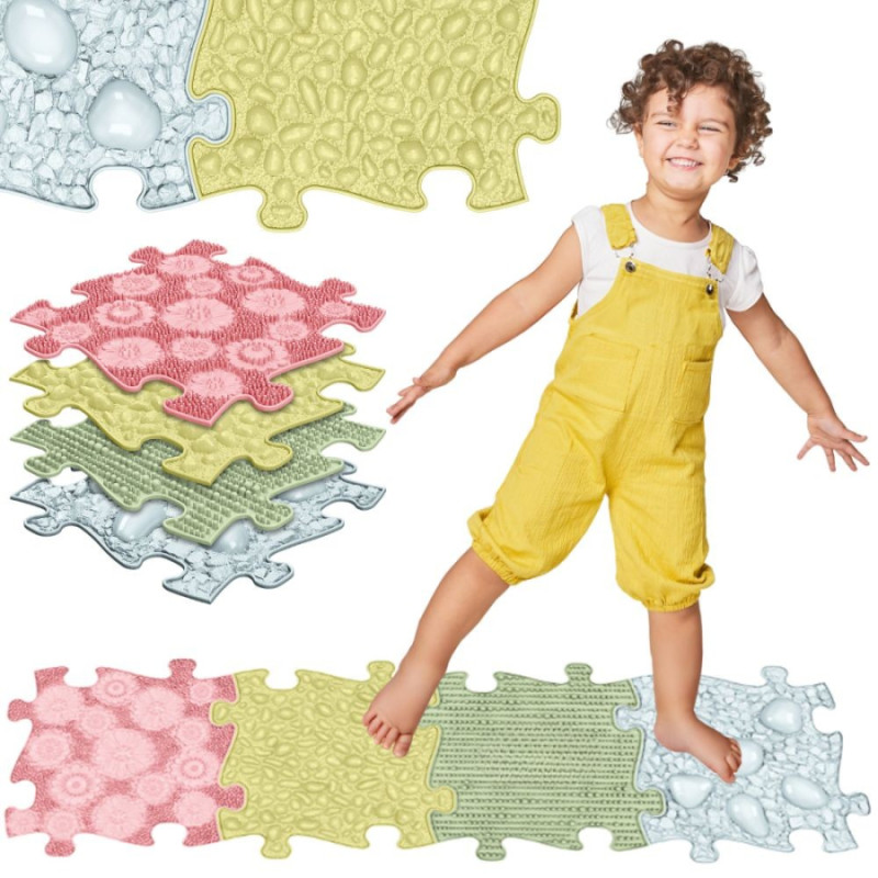 Woopie Sensory Mat Set 4 pcs Pastel Colors