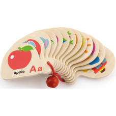 Viga Toys Viga Wooden Book for Learning the Alphabet and English Montessori