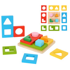 Tooky Toy Montessori formas un krāsas FSC puzle
