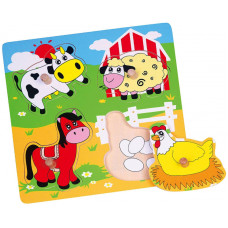 Viga Toys Koka mīklu saimniecības pārsteiguma mīkla