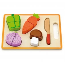 Viga Toys Wooden Knife Board Set For Cutting Vegetables