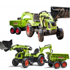 Falk CLAAS AVEC Green Pedal Tractor with Trailer for 3 years