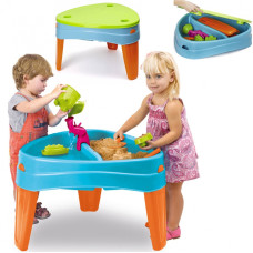 Feber Water Table with Cover 4in1 Sandbox Desk Picnic Table Ships Boat Mold 5 Accessories