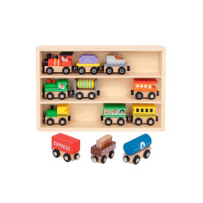 Tooky Toy Деревянные транспортные средства и магнитные вагоны