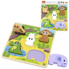 Viga Toys VIGA Wooden Wooden Animals Forest Puzzle to Match