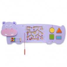 Viga Toys Montessori wooden Hippopotamus sensory manipulation board