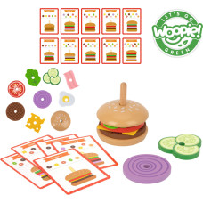 Woopie GREEN Wooden Burger Restaurant Puzzle for Children 15 pcs. FSC certified
