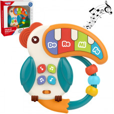 Woopie BABY muzikālā rotaļlieta klavierēm Teether Pelikan 3in1