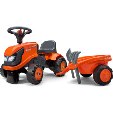 Falk Трактор Kubota Orange с прицепом + аксессуары. от 1 года