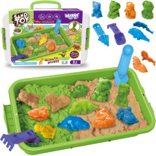 Woopie Piasek Kinetyczny 1,5 kg Zestaw XXL ZOO Safari Stolik z Foremkami