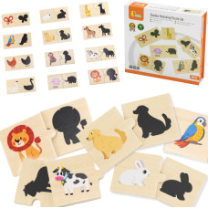 Viga Toys VIGA koka puzles komplekts Dzīvnieku spēles ēnām