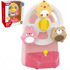 Woopie Baby Musical Educational Toy Animal Carousel Pink