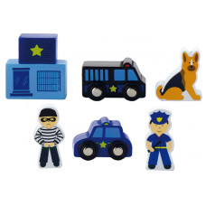 Viga Toys Viga Figūru komplekts - Policija - Vilciena piederumi