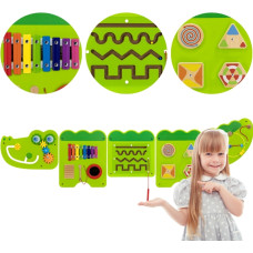Viga Toys VIGA Tablica Sensoryczna Manipulacyjna Krokodyl Certyfikat FSC Montessori