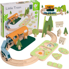 Classic World Set of Wooden Train Track + Shape Sorter 40 pcs.