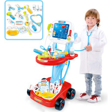 Woopie Little Doctor's Trolley Blue Doctor's Set For Children 17 accessories
