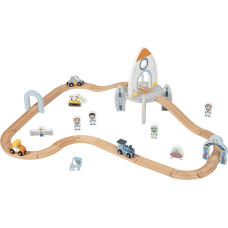 Tooky Toy Wooden Space Train Track Set