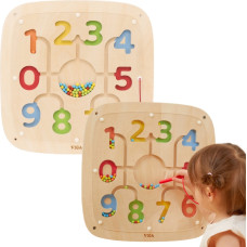 Viga Toys VIGA Drewniana Tablica Manipulacyjna Sensoryczna Nauka Liczenia Sorter