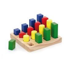 Viga Toys Koka bloki Apgūst formas un krāsas Viga Montessori