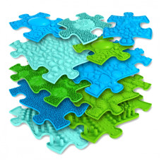 Woopie Ortopēdiskā maņu paklājiņa puzle 11 gab. - Krāsa zila/zaļa