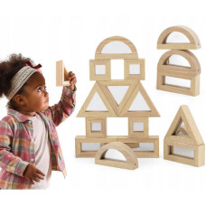 Viga Toys VIGA Wooden Mirror Blocks puzle 24 gab