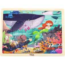 Viga Toys Пазл деревянный ВИГА 24 шт. Тайны моря