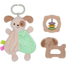 Tooky Toy Puppy Rattle Gift Set