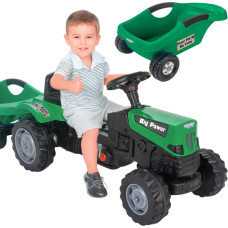 Woopie Liels PowerTrac pedāļu traktors ar XXL piekabi