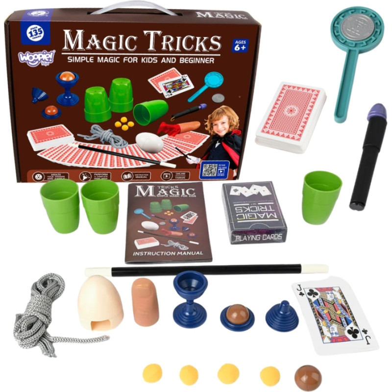 Woopie Zestaw Małego Magika Karty Iluzja 135 Sztuczek