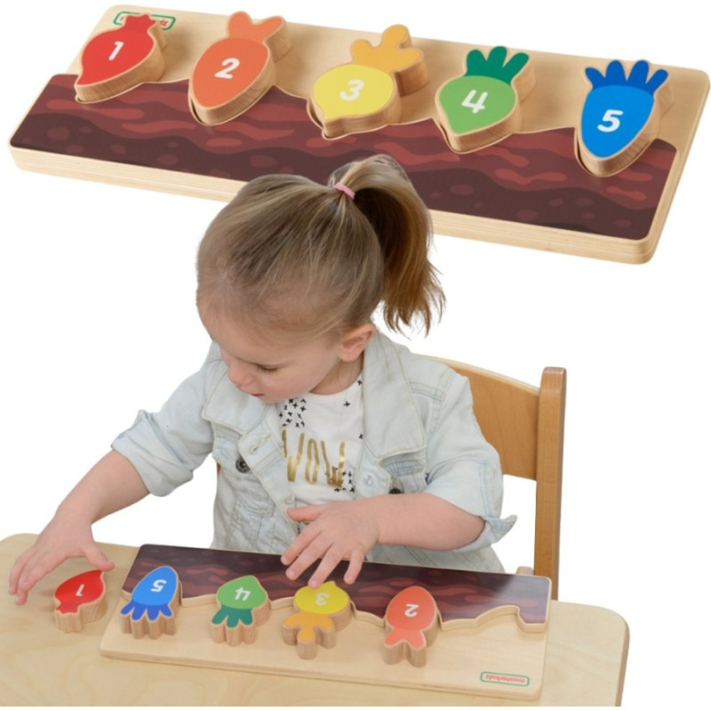Masterkidz Wooden Educational Patch – Numbers, Colors and Vegetables