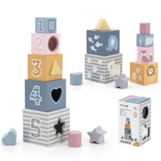 Viga Toys Viga PolarB Pyramid Izglītojoša puzle Šķirotāju kubu bloki
