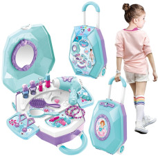 Woopie Dressing table for girls 2in1 Beauty Salon in a Suitcase