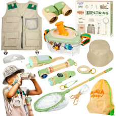 Woopie Discovery Zestaw Małego Odkrywcy Lornetka Kompas Siatka na Owady Motyle Latarka
