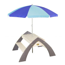 AXI Delta wooden picnic table with umbrella