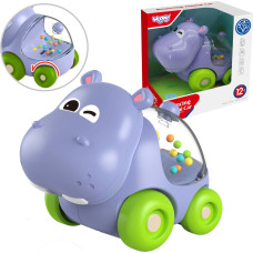 Woopie BABY Rattle Rotaļlietu Automašīna Transportlīdzeklis Hippopotamus