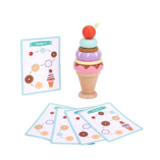 Tooky Toy Деревянный пазл-кондитер для детей «Мороженое» 12 шт.