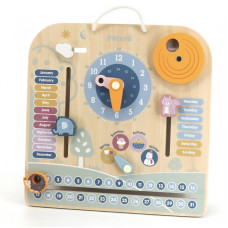 Viga Toys VIGA PolarB koka Montessori kalendārs un pulkstenis