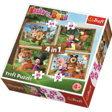 Simba Puzzle Masha in the Forest 4in1 Puzzle for Children