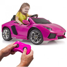 Feber Lamborghini Aventador Pink electric car 6V 3+