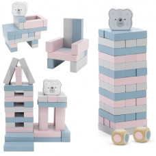 Viga Toys Viga PolarB Wooden Tower Game Pastel Puzzle