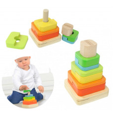 Masterkidz Wooden Puzzle Sorter Pyramid Montessori