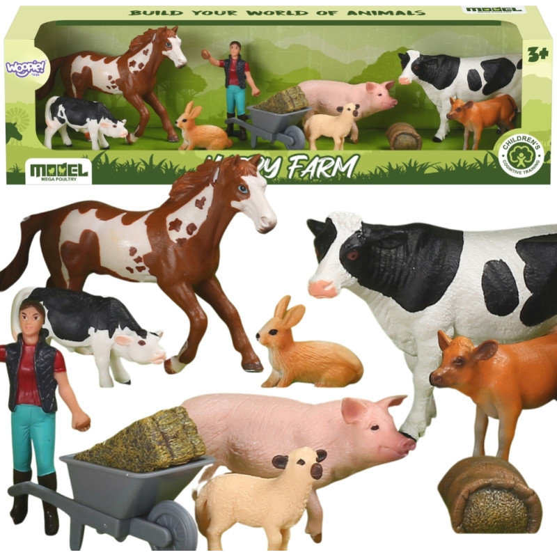 Woopie Figurki Zwierząt Szczęśliwa Farma 10el.