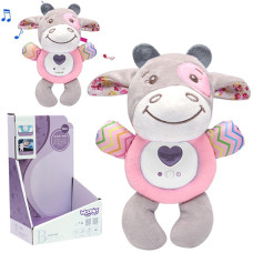 Woopie BABY Интерактивная плюшевая мягкая игрушка для малышей со световым звуком, прорезывателем-быком, игрушкой-прорезывателем для сна