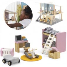 Viga Toys VIGA PolarB mēbeļu komplekts bērnu istabai Leļļu namiņā