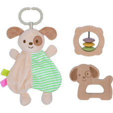 Tooky Toy Puppy Rattle Gift Set