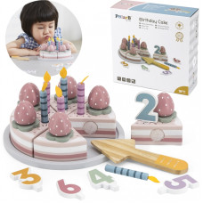 Viga Toys VIGA PolarB Wooden Cutting Birthday Cake Cake