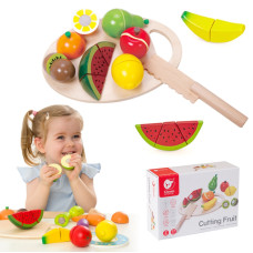 Classic World Wooden Fruit Cutting Set with Velcro